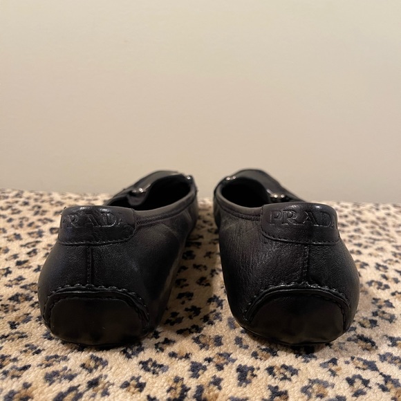 Prada Sport Linea Rossa Vintage Loafer Ballet Flat with metal bar Size 37.5 - Picture 7 of 8